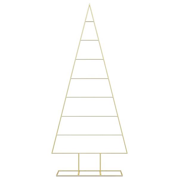 Grote foto vidaxl metalen kerstboom met standaard goud 181 cm poedergecoat staal diversen overige diversen