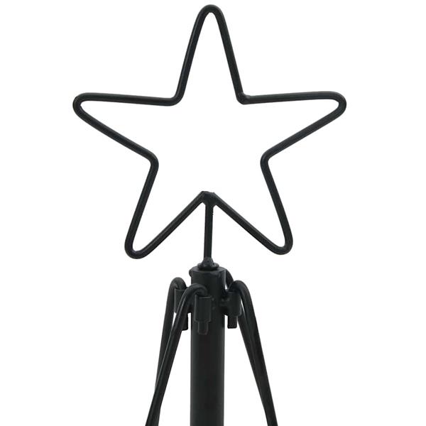 Grote foto vidaxl kerst cone boom met standaard zwart 126 cm staal diversen overige diversen