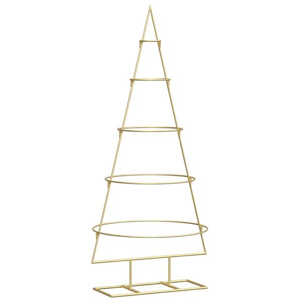 Grote foto vidaxl metalen kerstboom goud 124 5 cm poedergecoat staal diversen overige diversen