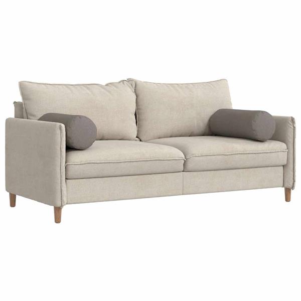 Grote foto vidaxl bolster kussens 2 stuks taupe 25 x 70 cm stof huis en inrichting woningdecoratie