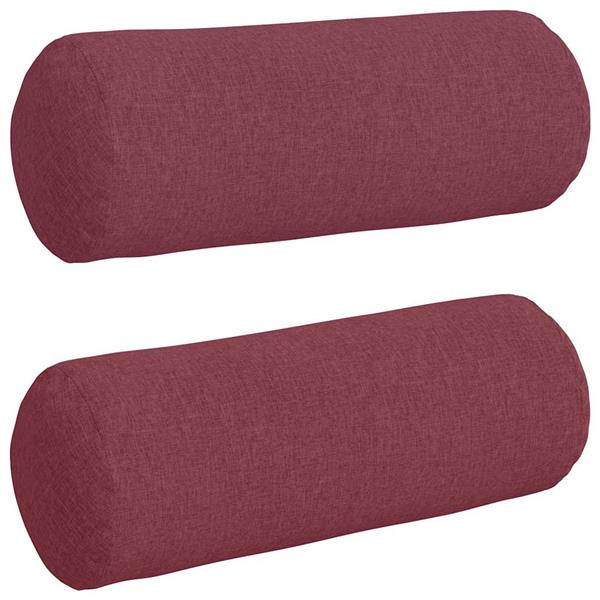 Grote foto vidaxl bolster kussens 2 stuks wijnrood 25 x 70 cm stof huis en inrichting woningdecoratie
