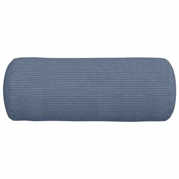 Grote foto vidaxl bolster kussens 2 stuks blauw 15 x 40 cm cordstof huis en inrichting woningdecoratie