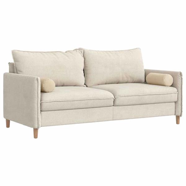 Grote foto vidaxl bolster kussens 2 stuks cr me 15 x 40 cm microvezel stof huis en inrichting woningdecoratie