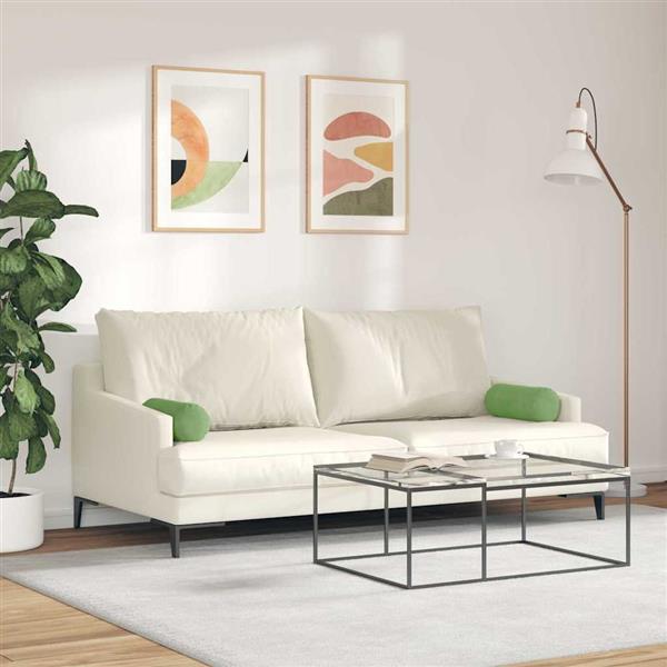 Grote foto vidaxl bolster kussens 2 stuks lichtgroen 15 x 40 cm cordstof huis en inrichting woningdecoratie