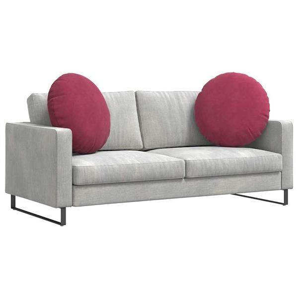 Grote foto vidaxl zitkussens 2 pcs wijnrood 80 x 29 cm fluweel huis en inrichting woningdecoratie