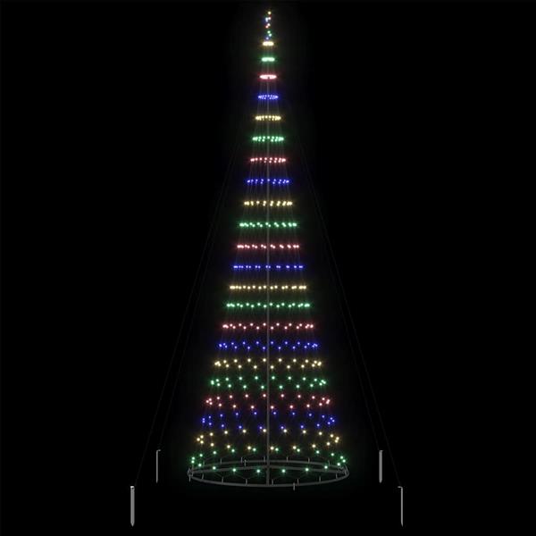 Grote foto vidaxl led kerstboom met 455 led multikleur 184.5 cm metaal diversen overige diversen