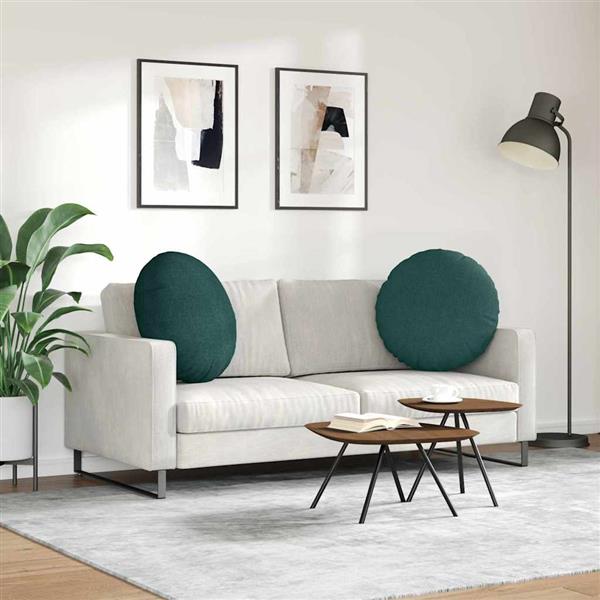 Grote foto vidaxl zitkussens 2 pcs donkergroen 80 x 29 cm stof huis en inrichting woningdecoratie