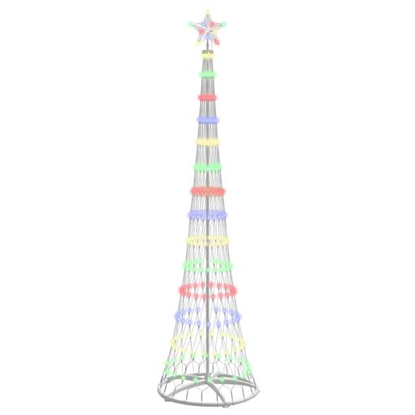 Grote foto vidaxl led kerstboom met 290 led multikleur 70 x 70 x 250 cm metaal diversen overige diversen