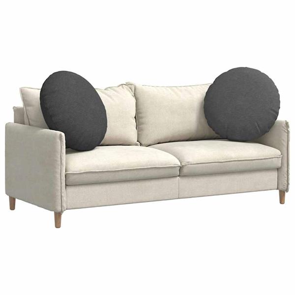 Grote foto vidaxl zitkussens 2 pcs donkergrijs 60 cm katoen stof huis en inrichting woningdecoratie