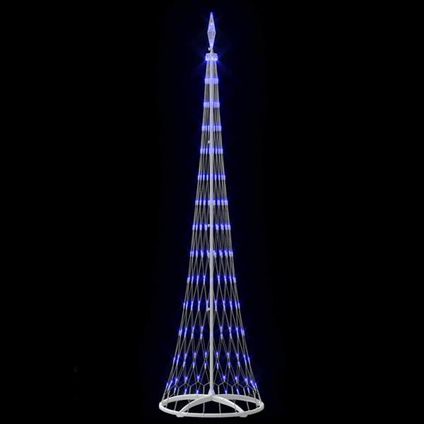 Grote foto vidaxl led kerstboom met 290 led blauw 70 x 70 x 250 cm metaal diversen overige diversen