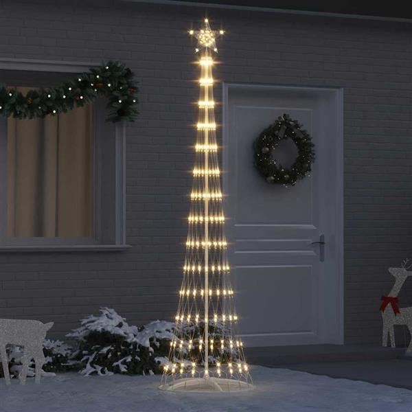 Grote foto vidaxl led kerstboom met 290 led warmwit 70 x 70 x 250 cm metaal diversen overige diversen