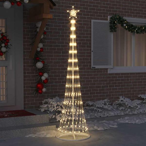 Grote foto vidaxl led kerstboom met 290 led warmwit 70 x 70 x 250 cm metaal diversen overige diversen