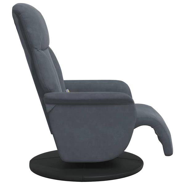 Grote foto vidaxl massage recliner stoel donkergrijs 91 x 71 x 105 cm fluweel huis en inrichting stoelen