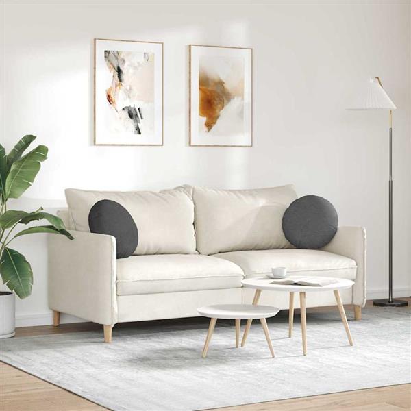 Grote foto vidaxl zitkussens 2 pcs donkergrijs 40 cm katoen stof huis en inrichting woningdecoratie