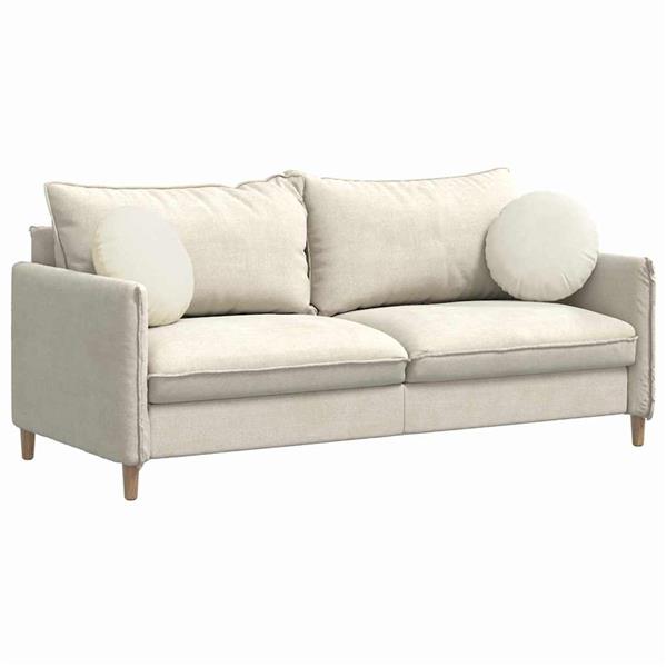 Grote foto vidaxl zitkussens 2 stuks cr me 40 x 13 cm fluweel huis en inrichting woningdecoratie