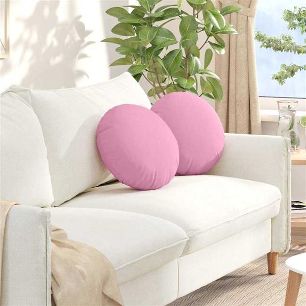 Grote foto vidaxl zitkussens 2 pcs roze 40 x 13 cm stof huis en inrichting woningdecoratie