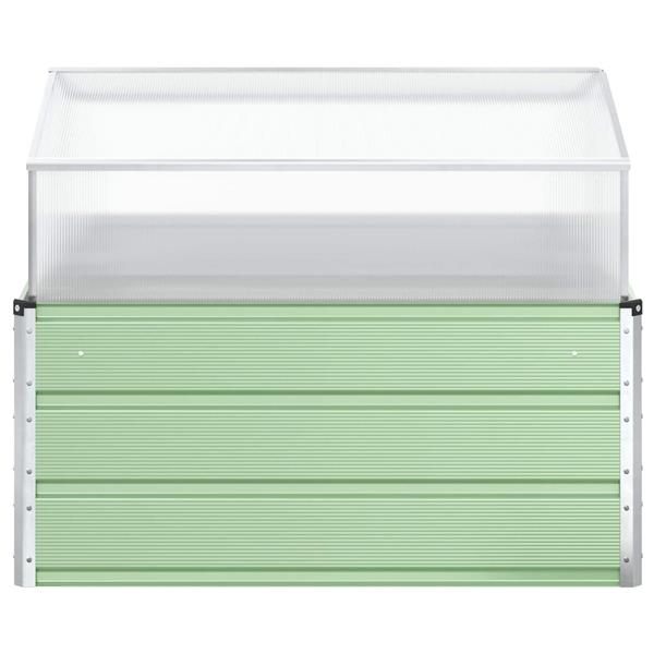 Grote foto vidaxl plantenbak pastel groen 100 x 100 x 77 cm gegalvaniseerd staal tuin en terras overige tuin en terras