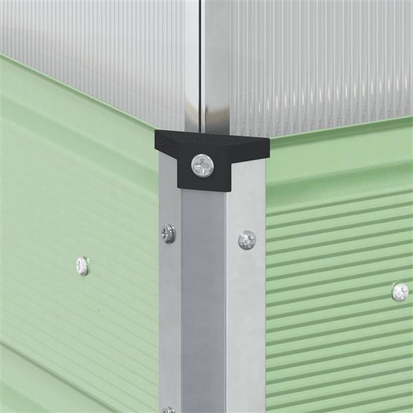 Grote foto vidaxl plantenbak pastel groen 100 x 100 x 77 cm gegalvaniseerd staal tuin en terras overige tuin en terras