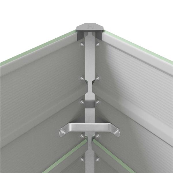 Grote foto vidaxl plantenbak pastelgroen 195 x 100 x 45 cm gegalvaniseerd staal tuin en terras overige tuin en terras