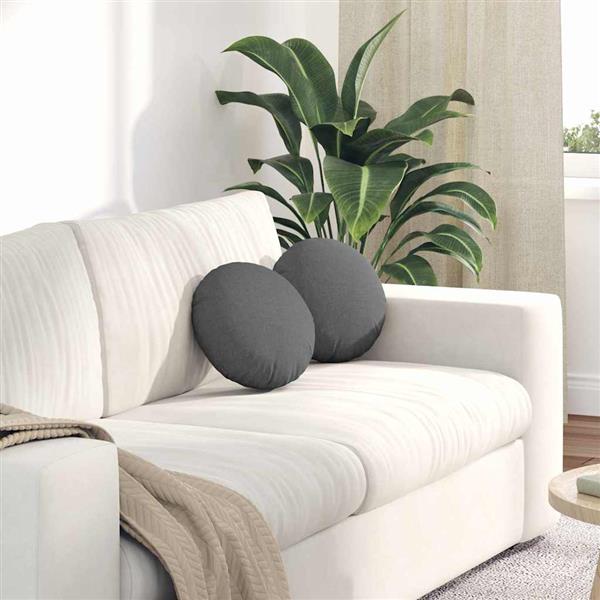 Grote foto vidaxl zitkussens 2 pcs donkergrijs 30 x 13 cm stof huis en inrichting woningdecoratie