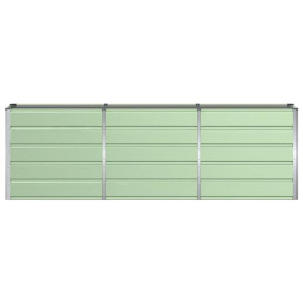 Grote foto vidaxl plantenbak groen 160 x 40 x 75 cm staal tuin en terras overige tuin en terras