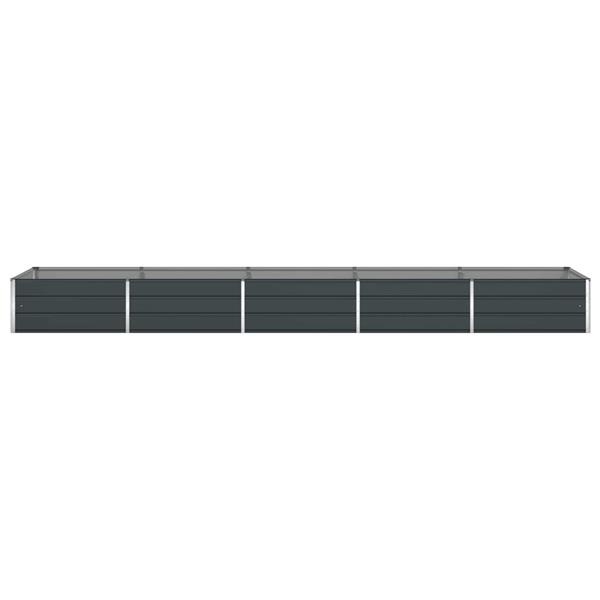 Grote foto vidaxl plantenbak antraciet 195 x 100 x 45 cm gegalvaniseerd staal tuin en terras overige tuin en terras