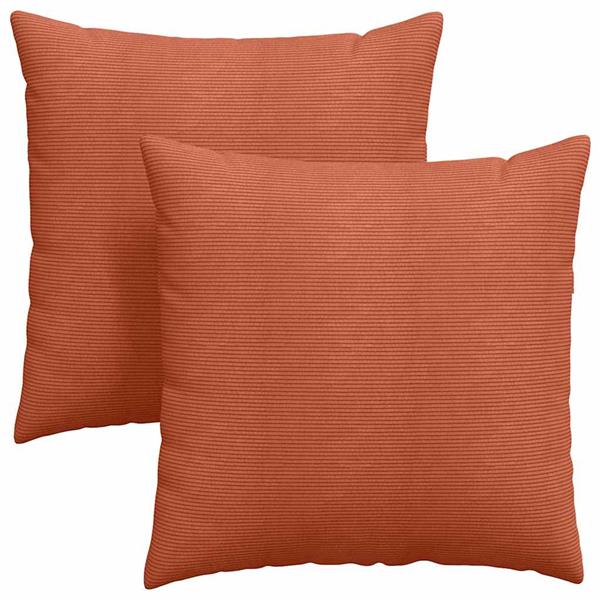 Grote foto vidaxl sofa kussens 2 stuks rood oranje 60 x 60 cm cordstof huis en inrichting woningdecoratie