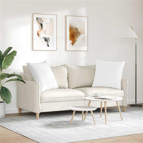 Grote foto vidaxl sofa kussens 2 pcs wit 60 x 60 cm stof huis en inrichting woningdecoratie