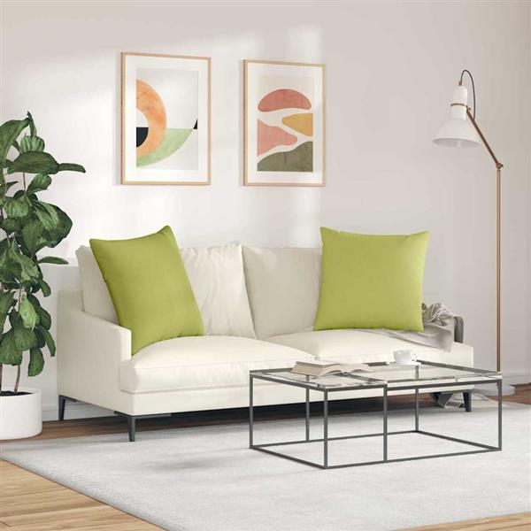 Grote foto vidaxl sofa kussens 2 pcs lichtgroen 60 x 60 cm stof huis en inrichting woningdecoratie