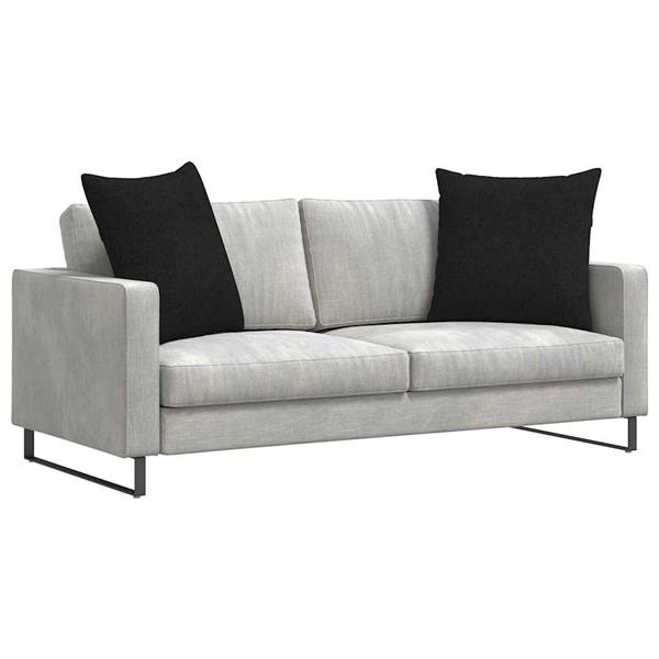 Grote foto vidaxl sofa kussens 2 pcs zwart 60 x 60 cm stof huis en inrichting woningdecoratie