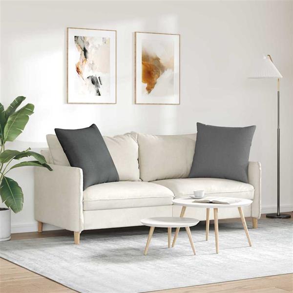 Grote foto vidaxl sofa kussens 2 pcs donkergrijs 60 x 60 cm stof huis en inrichting woningdecoratie