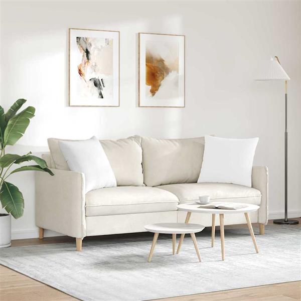 Grote foto vidaxl sofa kussens 2 pcs wit 50 x 50 cm stof huis en inrichting woningdecoratie