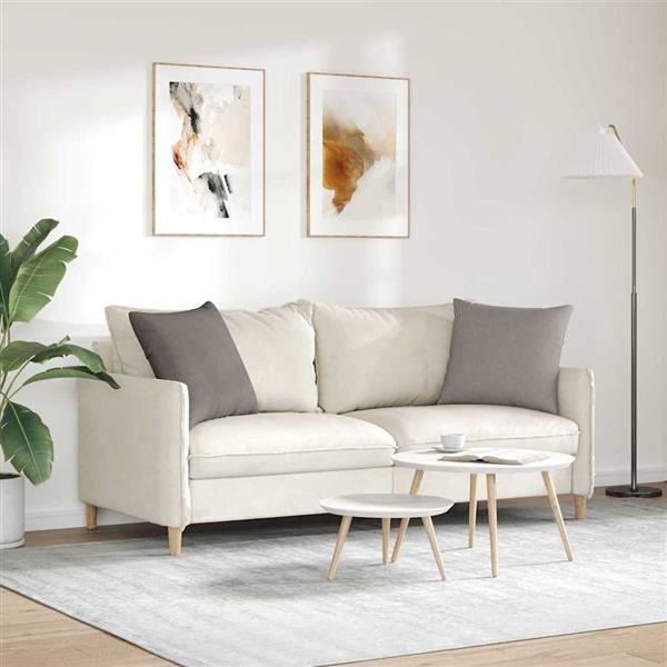 Grote foto vidaxl sofa kussens 2 pcs taupe 50 x 50 cm stof huis en inrichting woningdecoratie