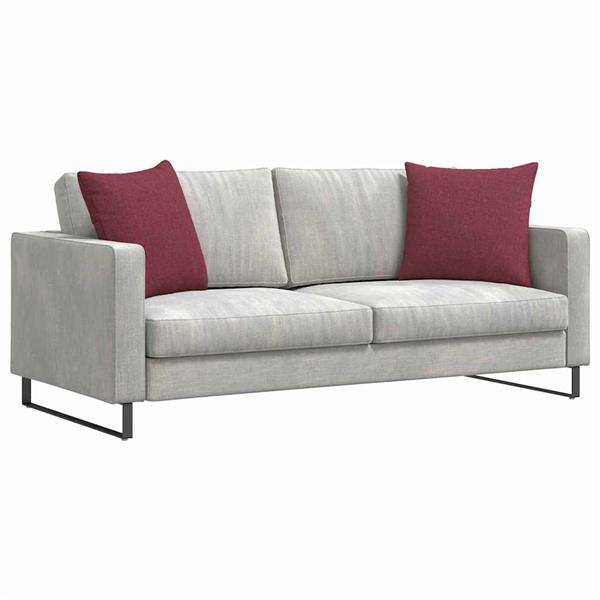 Grote foto vidaxl sofa kussens 2 pcs wijnrood 50 x 50 cm stof huis en inrichting woningdecoratie