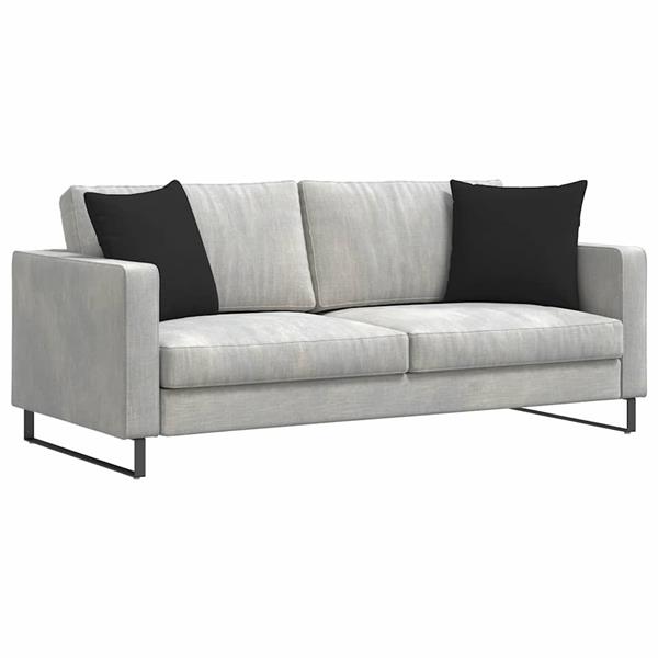 Grote foto vidaxl sofa kussens 2 stuks zwart 45 x 45 cm stof huis en inrichting woningdecoratie