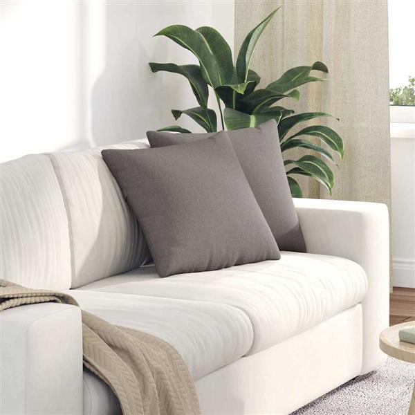 Grote foto vidaxl sofa kussens 2 pcs taupe 45 x 45 cm stof huis en inrichting woningdecoratie