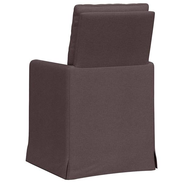 Grote foto vidaxl eettafelstoelen 2 pcs donkerbruin 57 x 67 x 98 cm stof huis en inrichting stoelen