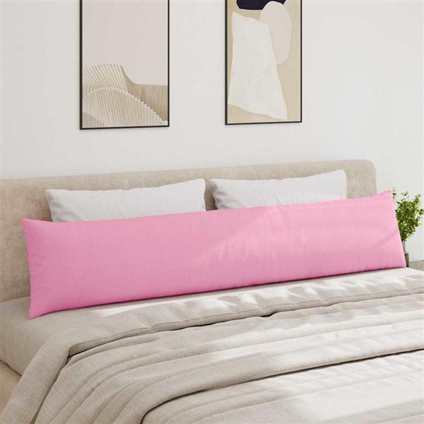 Grote foto vidaxl sofa kussens 2 pcs roze 200 x 40 cm stof huis en inrichting woningdecoratie