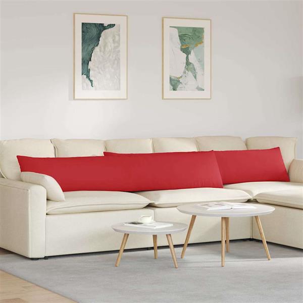 Grote foto vidaxl sofa kussens 2 pcs rood 200 x 40 cm stof huis en inrichting woningdecoratie