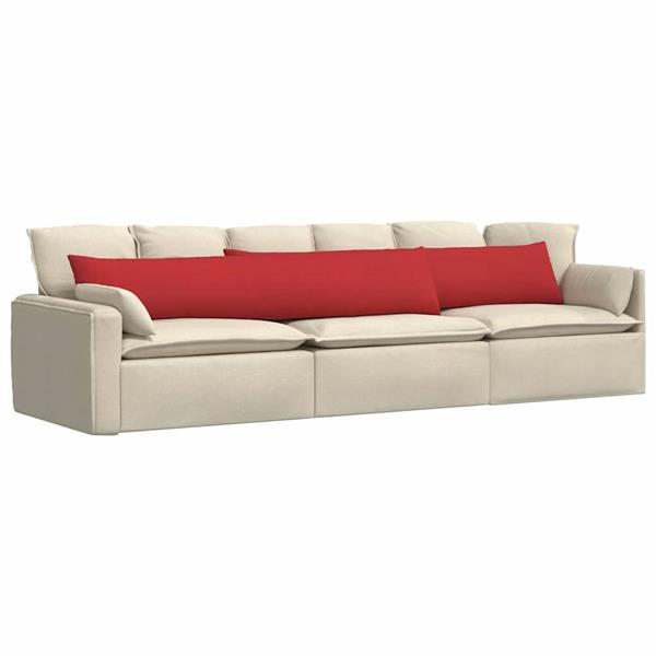 Grote foto vidaxl sofa kussens 2 pcs rood 200 x 40 cm stof huis en inrichting woningdecoratie