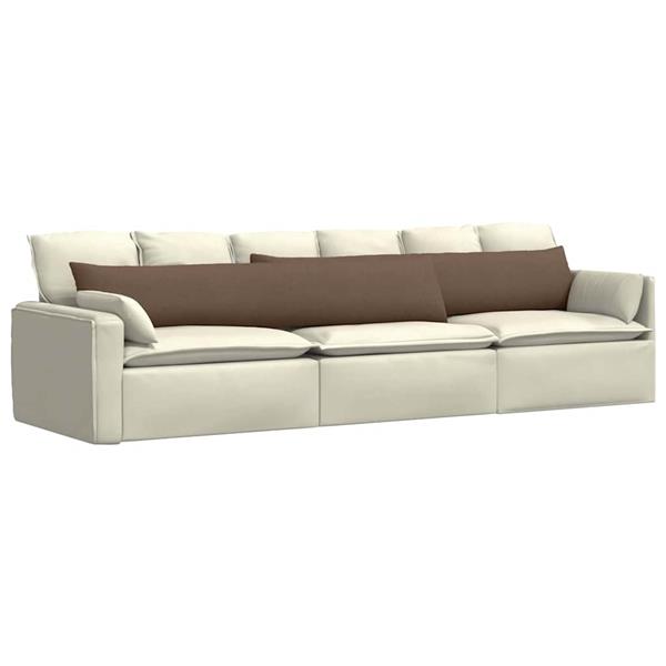 Grote foto vidaxl sofa kussens 2 pcs bruin 200 x 40 cm stof huis en inrichting woningdecoratie