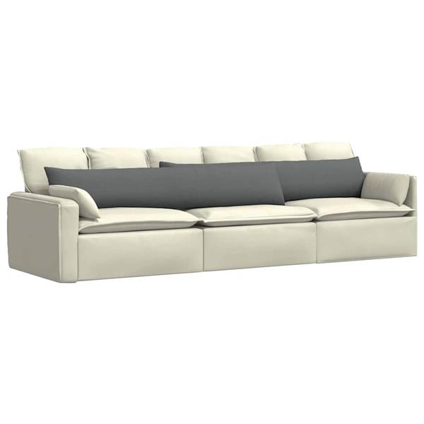 Grote foto vidaxl sofa kussens 2 pcs donkergrijs 200 x 40 cm stof huis en inrichting woningdecoratie