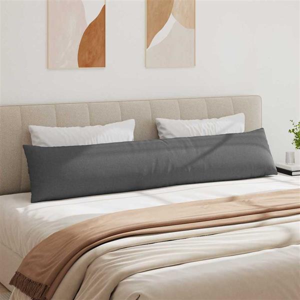 Grote foto vidaxl sofa kussens 2 pcs donkergrijs 200 x 40 cm stof huis en inrichting woningdecoratie