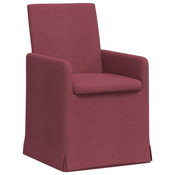 Grote foto vidaxl eettafelstoelen 2 pcs wijnrood 57 x 67 x 95 cm stof huis en inrichting stoelen