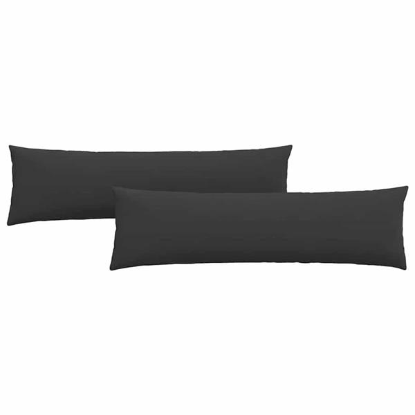 Grote foto vidaxl sofa kussens 2 stuks zwart 145 x 40 cm stof huis en inrichting woningdecoratie