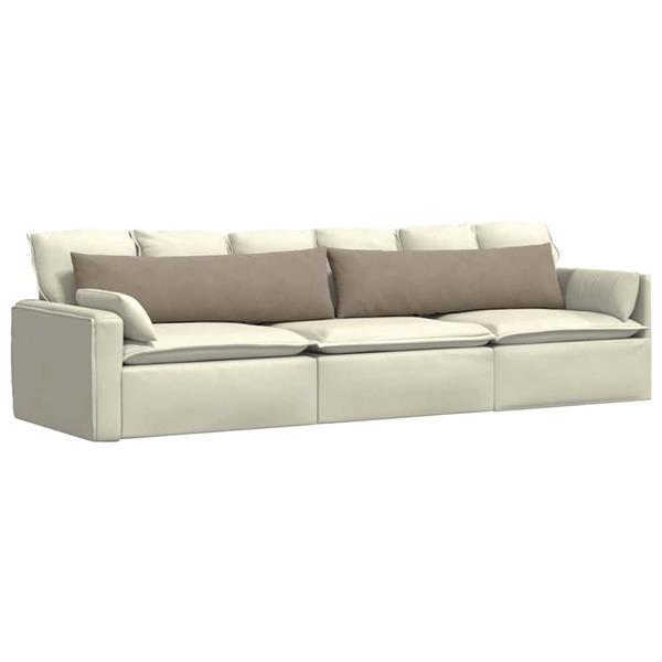 Grote foto vidaxl sofa kussens 2 stuks taupe 145 x 40 cm stof huis en inrichting woningdecoratie
