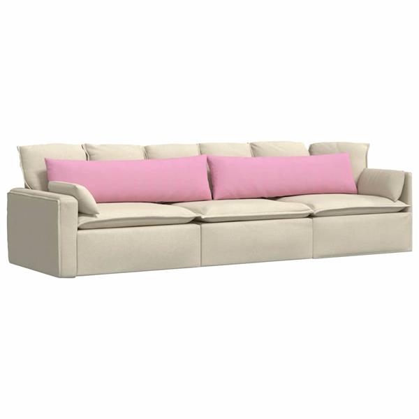 Grote foto vidaxl sofa kussens 2 pcs roze 145 x 40 cm stof huis en inrichting woningdecoratie