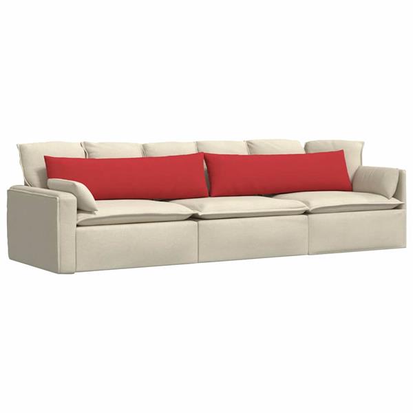 Grote foto vidaxl sofa kussens 2 pcs rood 145 x 40 cm stof huis en inrichting woningdecoratie
