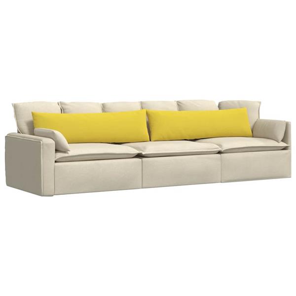 Grote foto vidaxl sofa kussens 2 pcs lichtgeel 145 x 40 cm stof huis en inrichting woningdecoratie