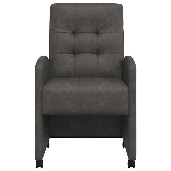 Grote foto vidaxl dining stoelen met wielen 2 pcs zwart 58 x 67 x 97 cm kunstleer huis en inrichting stoelen